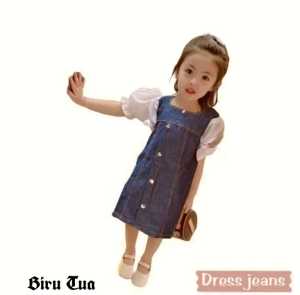 Dress Jeans Anak Perempuan 1 - 6 Tahun Baju Denim Anak Kids Overal Anak