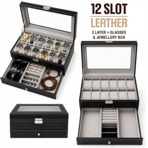 Leather Watch Box Watch Display Box Watch Storage Kotak Jam Tangan Watches Organizer Jewellery Case