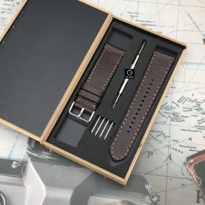 Dây Da Đồng Hồ Fossil Casio Samsung Huawei Da Bò Thật Hai Mặt Handmade Chốt thông minh