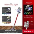Airbot Supersonics Aura, 19000Pa Cordless Vacuum Stick Handheld Vacuum Cleaner, Dust Sensing, Colorful Ring Light, Magnetic Charging Port. 