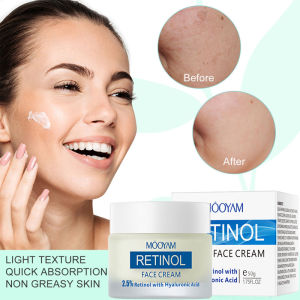 Retinol Cream Pelembab Anti-Kerut Cerah Pemutih Anti-Penuaan Anti-Kerut Memudarkan Garis-Garis Halus Krim/Perawatan Kulit Malam 50g