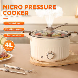WISSEN Multi-functional Micro-pressure Electric Cooker: Stir-Fry Steam Boil Stew & Hot Pot for Home/Dorm (2-3 People)