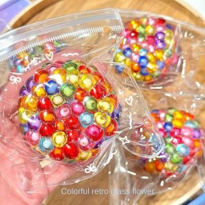 MIRACLE HOME STORE Simulation Slow Rising Sticky Pearl Super Soft Pearl Disk String Pearls Squeeze Toy Funny Colorful Slow Rebound Pearls Toy Children