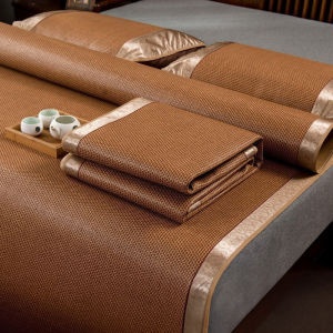 LINSY HOME เสื่อรองบ้าน พรม พรมปูพื้น ไม้ไผ่ สไตล์ญี่ปุ่น เสื่อไม้ไผ่ เหมาะกับฤดูร้อน ห้องนั่งเล่น ระเบียง สไตล์ญี่ปุ่น  สามารถม้วนเก็บได้ พรมไม้ไผ่