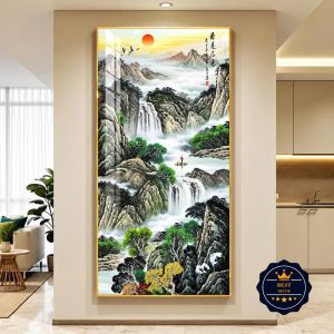 Tranh Phong Cảnh Thủy Mặc Tranh Sơn Thủy Tranh Canvas Tranh Tráng Gương Tranh Phòng Khách