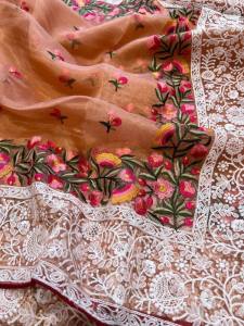 [Pre Order] Super Soft Refined Organza Silk Saree ~ Delivery Lead Time : 10 days