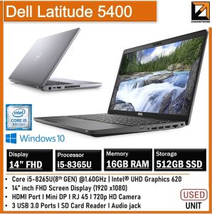 Dell Latitude (1 YEAR WARRANTY T&C) 5000 SERIES LAPTOP (CORE i3/i5/i7) 14"inch UPTO 10th GEN WIN 11