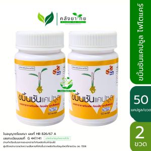 [แพ็คคู่] ขมิ้นชันแคปซูล ไฟโตแคร์ Phyto care  ขนาด  50 แคปซูล/ขวด