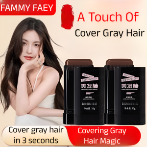 【FAMMY FAEY】Disposable Hair Dye Pen to Cover Gray Hair Artifacts Genuine Non-color Loss Plant Color Replenishment Filler Root Black Hair Beauty Stick植物补色补发根黑发美发棒