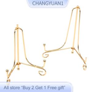 [COD] SHPYHT SPORTS Iron Display Stand Craft Bracket Book Holder Photo Pedestal Bowl Dish Frame Picture Plate Rack Easel Storage Decoration