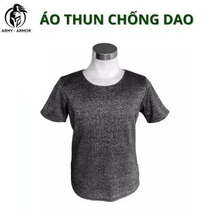 Áo giáp chống dao kiểu áo ngắn tay áo chống đâm chống cắt 2 lớp mềm mại mặc như áo thường