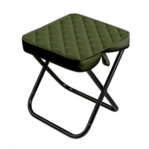 SKJK Strong Load-bearing Portable Folding Stool Water-proof Wear-resistant Folding Camping Chair Multifunctional Zipper Fishing Stool Picnic