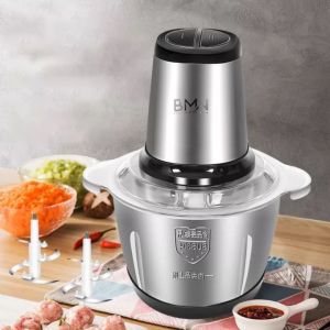 Blender Chopper Daging Stainless Steel 2L Meat Grinder Elektrik / Food Chopper Serbaguna Penggiling Daging
