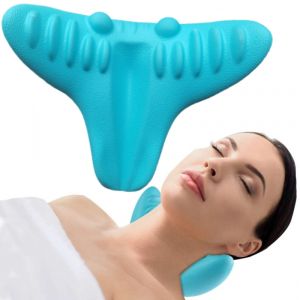 Neck Massage Pillow Shoulder Stretcher Back Relaxer Cervical Chiropractic Traction Device Pillow for Pain Relief Cervical Spine Alignment Gift