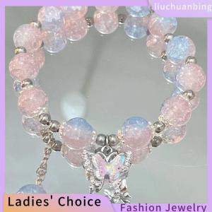 [COD] liuchuanbing Jewellery Light Luxury Sweet Tassel Bracelet For Women Girls Fashion Fantasy Beaded Elastic Rope Bracelet Jewelry Accessories Gifts