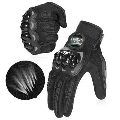1 Pair Motorcycle Gloves Cycling Gloves Non-slip Full-finger Gloves index Finger Can Touch Screen Electric Bike Glove
