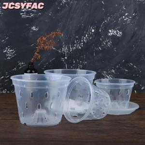 JCSYFAC 1 cái chậu hoa chậu trồng cây trong vườn chậu thoát nước có lỗ trong suốt giỏ hoa phong lan nhựa thoáng khí phụ kiện chậu hoa