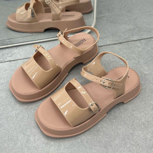 Indo - Sandal Wedges Wanita / Sandal Wedges Travel Wanita / Sandal Flat Wedges Travel / Flat Wedges Nyaman / Sandal Wedges
