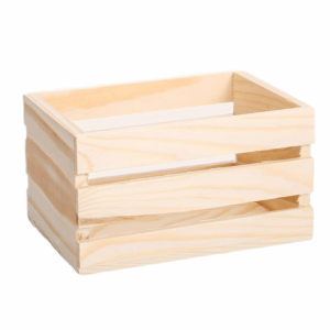 INTOONE 1pc Wooden Dollhouse Wooden Crate Multi-Size Open-Top Dollhouse Mini Wood Box Multi-functional DIY Miniature Craft Mini Vegetable Basket Dollhouse Kitchen Decor