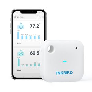 WiFi Thermometer Hygrometer Monitor Smart Temperature Humidity Sensor IBS-TH3 with App Notification Alert Remote Monitor for Greenhouse Wine Cellar Baby Room 1 Year Data Storage Export (INKBIRD)