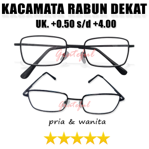 Kacamata Fokus Ke Plus Baca Rabun Jarak Dekat Frame Metal Besi Ready Ukuran +0.50 sampai +4.00 Untuk Pria Wanita - BISA BAYAR DIRUMAH