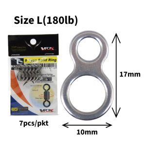 VFOX 8 TYPE SOLID RING Stainless Steel Fishing Solid Ring Heavy Duty Memancing Ikan Accessories