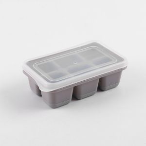 【On Sale】6 Grids Silicone with Cover Cream Whiskey Cocktail Cold Drink Ice Molder Ice Manking Ice Cube Tray