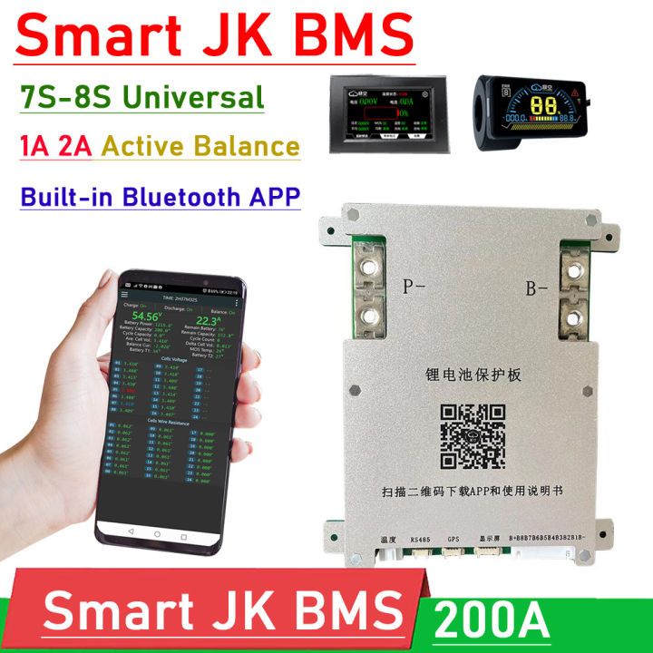 Carte De Protection BMS 8S 24V 100A Pour Batterie LiFePO4 - Avec Bluetooth Et APP PC