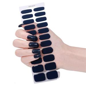 Colorful Gel Nail Stickers 22Pcs No UV Curing Needed Gel Nail Wraps Full Cover Manicure Nail Decoration for Women Girls