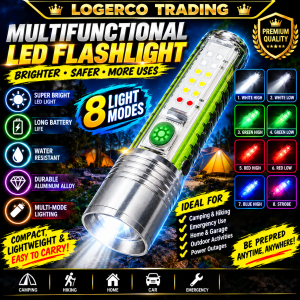 Best Selling NEW SUPER BRIGHT LED FLASHLIGHTS | Waterproof Rechargeable LED Flashlight with Fluorescence Glow-in-the-Dark Effect | High Quality Emergency Torch | Magnetic 8 Lighting Modes Tactical Zoom Flashlight | 800LM 1200LM Torch with 1200mah Battery