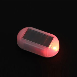 Car Fake Security Light Solar Powered Simulated Alarm Wireless Warning Anti-Theft Caution Lamp LED Flashing Imitation