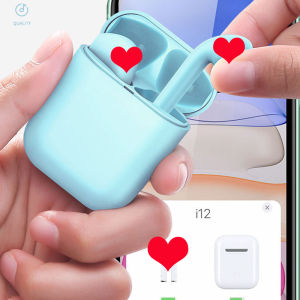 i12 Tai nghe bluetooth chống nước thiết kế tai nghe không dây bass mạnh đàm thoại trong rõ tích hợp microphone tiện dụng thời gian nghe nhạc lâu nhỏ gọn