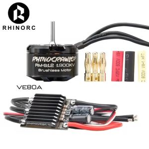 2026 RHINO ESC Crawler 40A 80A brushless Motor Power system for 1/10 TRX4 SCX10 MOA Shafty Truck
