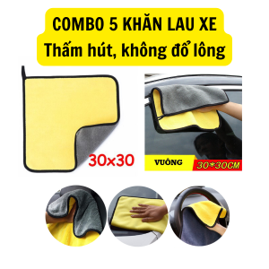 [GIÁ SỈ] COMBO KHĂN 3M Khăn Lau Xe Máy Xe Ô tô Chuyên Dụng Không Đổ Lông Thấm Hút Nhanh Vệ Sinh Nhà Cửa