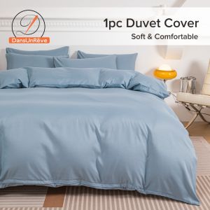 Dansunreve 1pc Solid Color Quilt Cover Queen Size Plain White/Grey/Green Duvet Cover Soft Colorful Comforter Cover Single King Super King Size