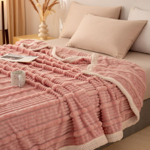 Hiện đại đơn giản chăn san hô lông cừu đồng bằng mềm mại chăn đắp tất cả các mùa hai mặt flannel giờ ngủ trưa quấn ngang vai ký túc xá mùa thu mùa đông