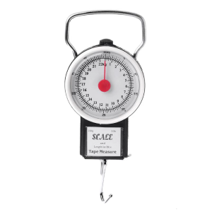 Dial Fishing Weighing Scale Hanging Scales with Tape Measure Suitable for Kitchen Fishing Traveling 22kg/50lb Durable