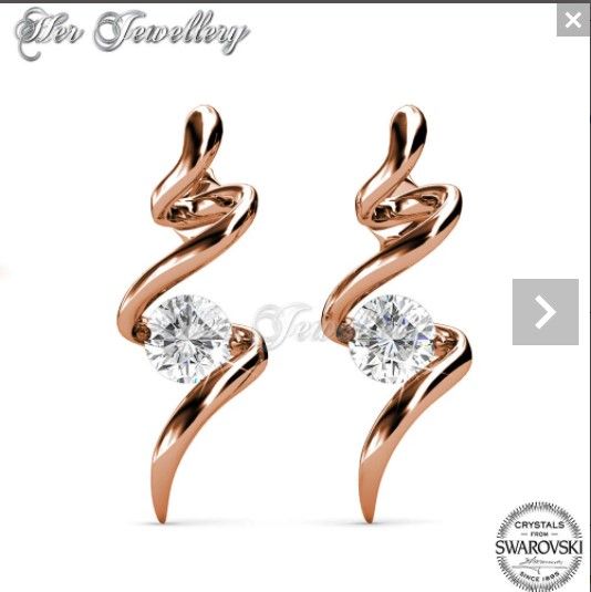 Spiral Earrings Anting Crystal Premium Crystal Premium Austria