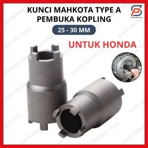 Kunci Mahkota Mur Kopling Honda Tipe A 25-30mm Double Crown Socket 1/2 Inch Kunci Shock Treker Kopling