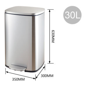 Ontwone 401 Stainless steel Trash Can 30L/50L Garbage Recycling Bins large capacity Trash Bin House warming Gift Kitchen Large Trash Can Hotel  hallway trash bin