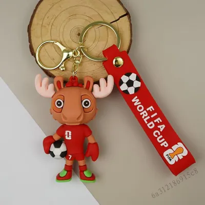 World Cup Cartoon Football Keychain - Creative Car Doll Pendant for School Bag