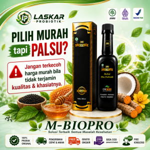 M BIOPRO Original Minuman Herbal Fermentasi Probiotik Mengandung Madu dan Propolis Alami Halal BPOM