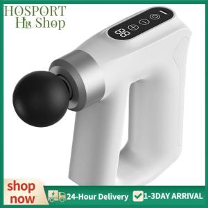 【HPS】 Electric Fascia Massager with 12 Replacement Heads Handheld Body Deep Tissue Massager Adjustable Gears & LCD Screen for Neck Back Shoulder Leg Hand Body