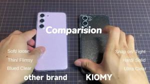 KIOMY Glitter Clear Case for Samsung Galaxy S23 5G with Diamond Sparkle Camera Protector and 2 Packs Tempered Glass Screen Protector Sparkly Shockproof Girls Cover (for Samsung S23)