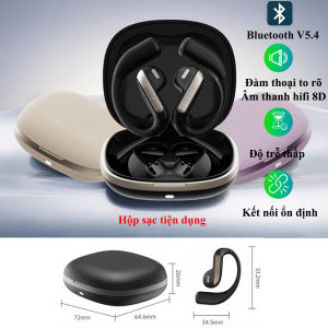 Tai Nghe Bluetooth 5.4 YJ55 Móc Tai Chống Ồn Pin Trâu Micro Tích Hợp Pass Căng Chống Nước Bảo Hành Miễn Phí Vận Chuyển - Hàng Nhập