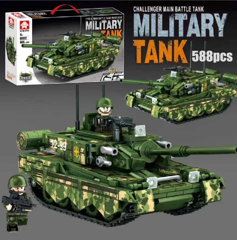 Compatible with Lego military series 99A simulation tank building