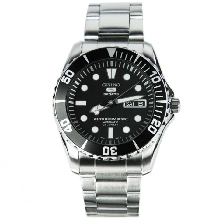 Jam Tangan Pria Seiko SNZF17K1 Silver Hitam Strap Stainless