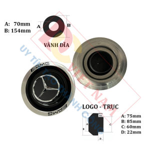 01 CHIẾC Logo chụp mâm ốp lazang bánh xe ô tô Maybach AMG - Chất liệu hợp kim nhôm cao cấp MÃ BC-103C