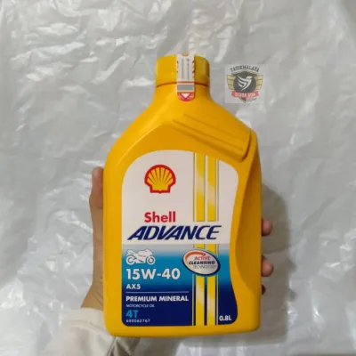 OLI SHELL ADVANCE AX5 4T 08 LITER 100% ASLI