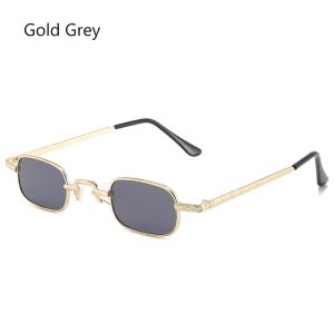 URBAG Retro Travel Metal Frame Shades Punk Sun Glasses UV400 Protection Small Rectangle Sunglasses